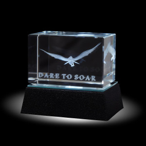 Dare To Soar Eagle 3D Crystal Award (741248)