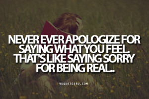 quotes about being sorry