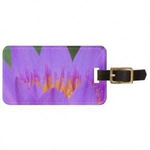 Purple Flower with Life Quote Tag For Bags