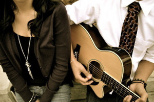 brown, coaple, couple, cute, guitar, love, music, people, photo ...