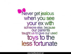 Never Get Jealous When You See Your Ex With Someone Else..