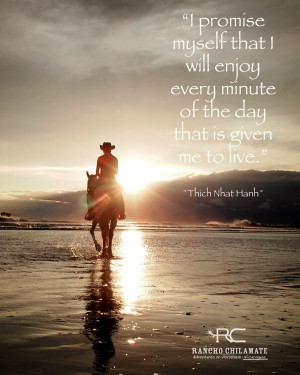 Cowgirl Quote | Enjoy Every Minute | Rancho Chilamate