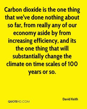 David Keith - Carbon dioxide is the one thing that we've done nothing ...