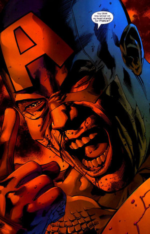 Captain America from Ultimates #12 , art by Bryan Hitch