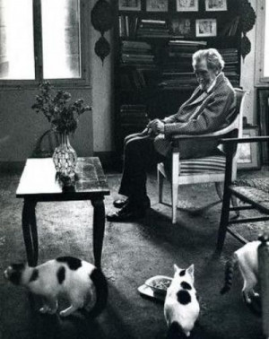 Ezra Pound with his three cats Tame Cat by Ezra Pound It rests me to ...