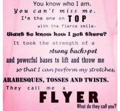 Cheerleading Quotes For Back Spots Cheerleading quote.