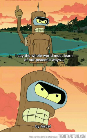 funny Bender angry Futurama