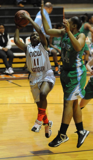 New Hanover freshman guard Precious Canty stepped back and showed some ...