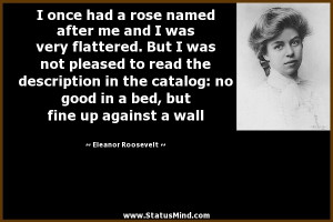 but fine up against a wall Eleanor Roosevelt Quotes StatusMind