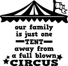 Our Faimly Circus Funny Home Decor vinyl wall decal quote sticker ...