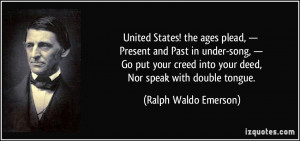 United States! the ages plead, — Present and Past in under-song ...