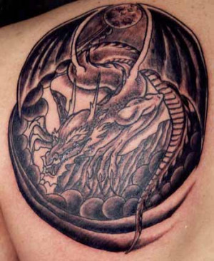 Fantasy Tattoo with Dragon
