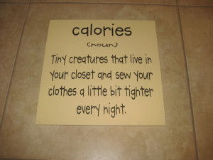 Calories - Definition - Quote - Vinyl Wall Decal. $15.00, via Etsy.