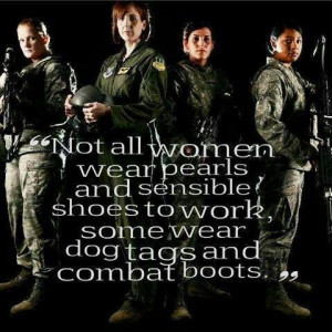 Salute to military women.