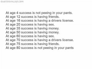 At Age 80 Success Is Not Peeing In Your Pants