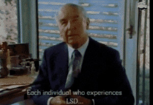 psychedelic hippies prancing around