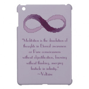 Voltaire Meditation Infinity Quote iPad Mini Case