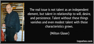 The real issue is not talent as an independent element, but talent in ...