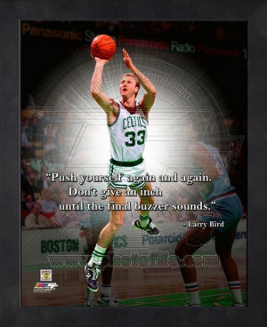 Framed Larry Bird Boston Celtics Pro Quotes