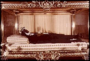 Relics of St. Clare and her Incorrupt Body