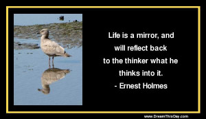 Life is a mirror , and will reflect back