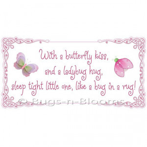 ... Bug In A Rug. Removable Wall Vinyl Sticker Sayings Quote Nursery Room