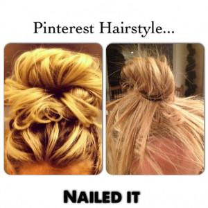 Pinterest hairstyles... lol #women #hair #fail