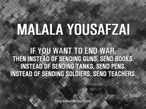 Malala Yousafzai Peace Quotes