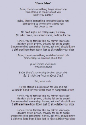 From Eden #Hozier #lyrics