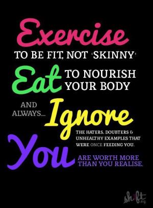 Be fit not skinny!