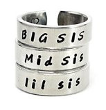 Lil Sis Three Sisters Ring Set, Big Sister Middle Sister Little Sister ...