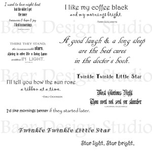 QUOTES for Bedtime, Night time, Morning time- Digital Word Art for ...