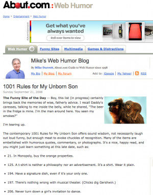 About.com: Funniest Site of the Day