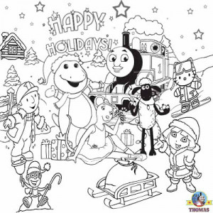 ... Thomas Train free printable Christmas coloring pages to color in