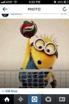 ... minions volleyball minions sports funny volleybal volleyball quotes