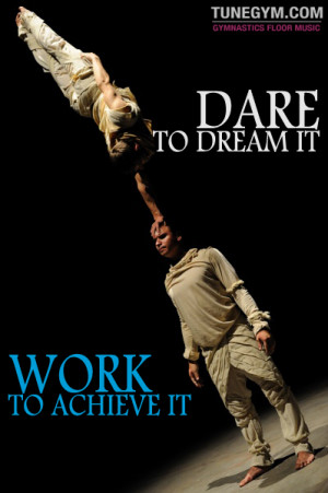 Acrobatic Gymnastics motivational poster @ Gymnastics Floor Music