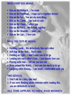 what each kiss means quotes Back > Pix For >
