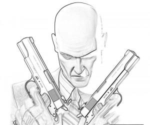 Printable Hitman Absolution Agent 47 Speciality Coloring Pages