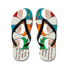 One By One The Gnomes Flip Flops for