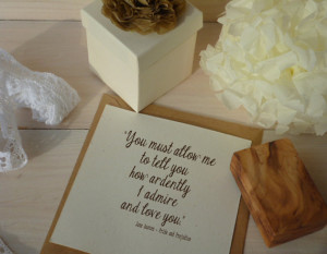 Individual Pride and Prejudice Quotes - Olive Wood Stamp