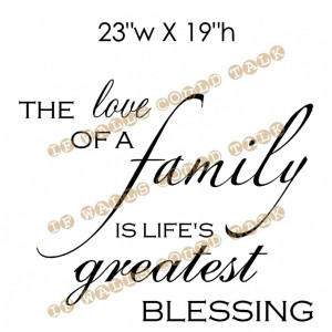 Family Is Lifes Greatest Blessing Quote In Simple Design