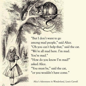 Alice in Wonderland: #Alice and the #Cheshire #Cat.