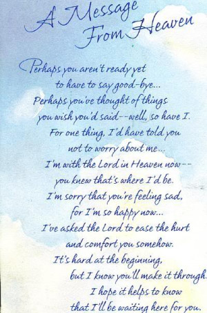 Message from Heaven & In Our Hearts Poem: