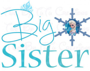Frozen Anna Elsa Big Sister Printab le Image for Iron On Transfer DIY ...