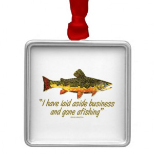 Izaak Walton Fishing Quote Christmas Ornament
