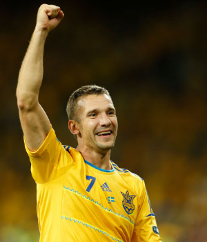 Kiev Hero Andriy Shevchenko Celebrates Action Images
