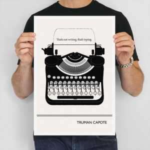 Literary Art Print, Truman Capote Illustration Quotes Typography Art ...