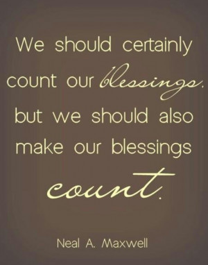 Make your blessings count