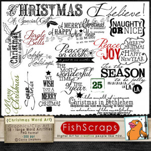 WordArt (Christmas) Scrapbooking Titles - Happy Holidays - Christmas ...
