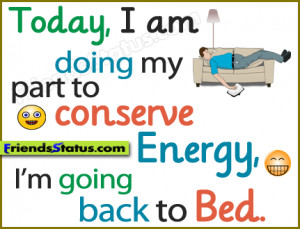 My part to conserve energy
